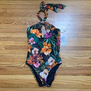 La Blanca swimsuit - jungle print leopard floral one piece bathing suit size 6